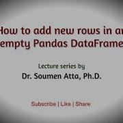 How To Add New Rows In An Empty Pandas DataFrame
