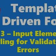 12 23 Styling Input Element For Validation Errors Template Driven Form Angular Series