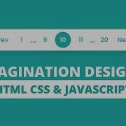Pagination UI Design Using HTML CSS JavaScript Fully Functional Pagination Design In JavaScript