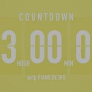 3 Hour Countdown Timer Flip Clock With Piano Beeps