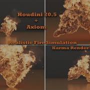 Realistic Fire Simulation In Houdini 20 5 Axiom Karma GPU Sim Render
