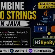 Java Program To Combine Two Strings Abba Pattern String Problem