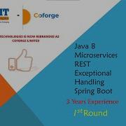 Coforge NIIT Round 1 Java Interview Questions And Answer Spring Spring Boot Java8 REST