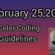 February 25 2026 Color Coding Guidelines