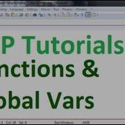 Basic PHP Tutorial 15 Functions And Global Variables