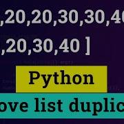 Python Program To Remove Duplicate Elements From A List