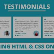 Responsive Testimonials Section Using Only HTML CSS