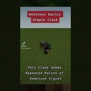 Redstone Basics Simple Clock