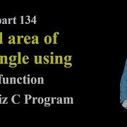 C Program To Find Area Of A Triangle Using A Function Part135 C Program Function C Program Bangla