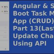 Angular Spring Boot Task Mgt App CRUD Part 13 Last Update ChartJSUsing API
