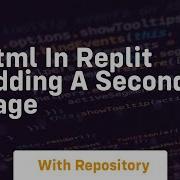 Html In Replit Adding A Second Page