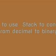 Convert From Decimal To Binary Using Stack In Java
