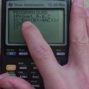 Как запрограммировать квадратичный решатель для TI 83 84