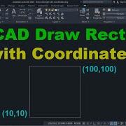 AutoCAD Нарисовать прямоугольник с координатами