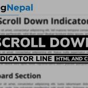 Page Scroll Down Indicator Line In HTML CSS Javascript CodingNepal