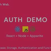 Authentication Demo Appwrite With Web Email Social Login