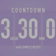 3 Hour 30 Minute Countdown Timer Flip Clock With Bell Alerts