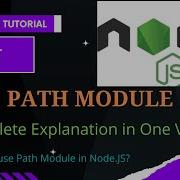 NodeJS Tutorial In Hindi Path Module In Node Js Path Module Node JS NodeJS Path Module