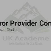 Error Provider In C Visual Studio