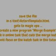 Magic XPA Tutorial Create An Html Using MERGE