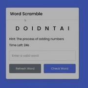 How To Build A Word Scramble With HTML CSS And JavaScript
