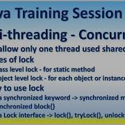 Java Training Session 80 Multi Threading Concurrency Synchronized Method Or Block Lock Interface
