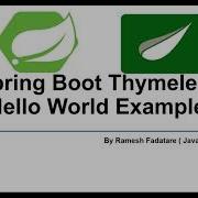 Spring Boot Thymeleaf Hello World Example Tutorial