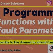 Defining Functions With Default Parameters Cplusplusprogramming Codingtutorial
