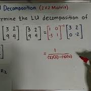 LU Decomposition 2X2 Matrix 1