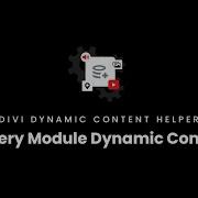 Gallery Module Documentation Divi Dynamic Content Helper Plugin