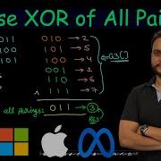 Bitwise XOR Of All Pairings Leetcode 2425