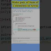 Find Pairs Of Element In Array C Language Shorts Youtubeshorts Codingwithmobile