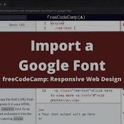 Import A Google Font Basic CSS FreeCodeCamp Tutorial