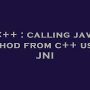 C Calling Java Method From C Using JNI
