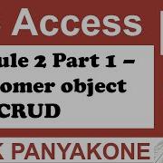 CMS Module 2 Part 1 Customer Class Object And The CRUD Functions In Microsoft Access