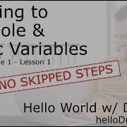 Module 1 Lesson 1 Printing To Console Basic Variables Java Hello World W Dr Dan