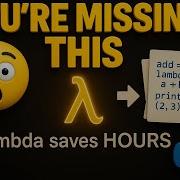 This Tiny Python Trick Saves HOURS Lambda Explained Python Tutorial For Beginners