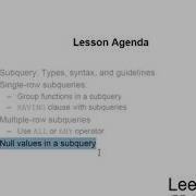 SQL 11g Tutorial In Bangla 33 Null Values In A Subquery In SQL Statements