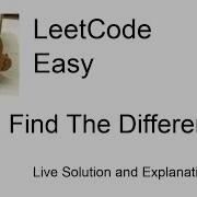 389 Find The Difference Leetcode Easy