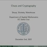 Chaos And Cryptography AM 214 Final Project