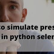 How To Simulate Pressing Enter In Python Selenium