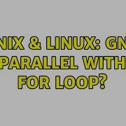 Unix Linux GNU Parallel With For Loop 3 Solutions