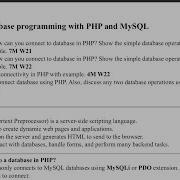 6 1 Database Connectivity In PHP WP
