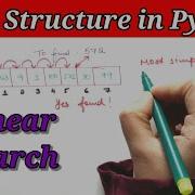 Data Structures In Python Linear Search Using Python Python Tutorials