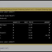 Simple Ordering System In C