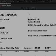 Invoice Generator For GST Node Js Express Js EJS PDFKit MongoDB