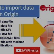 How To Import Data Files In Origin