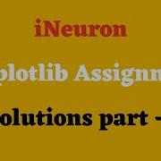 INeuron Matplotlib Assignment Solution Data Science