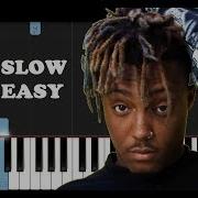 Juice Wrld Empty SLOW EASY PIANO TUTORIAL