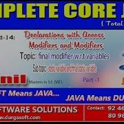 Core Java DAM Static Variable And Final Static Variable Part 1